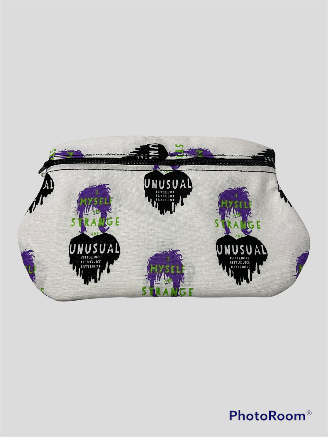 Beetle juice strange and unusual zippered bag