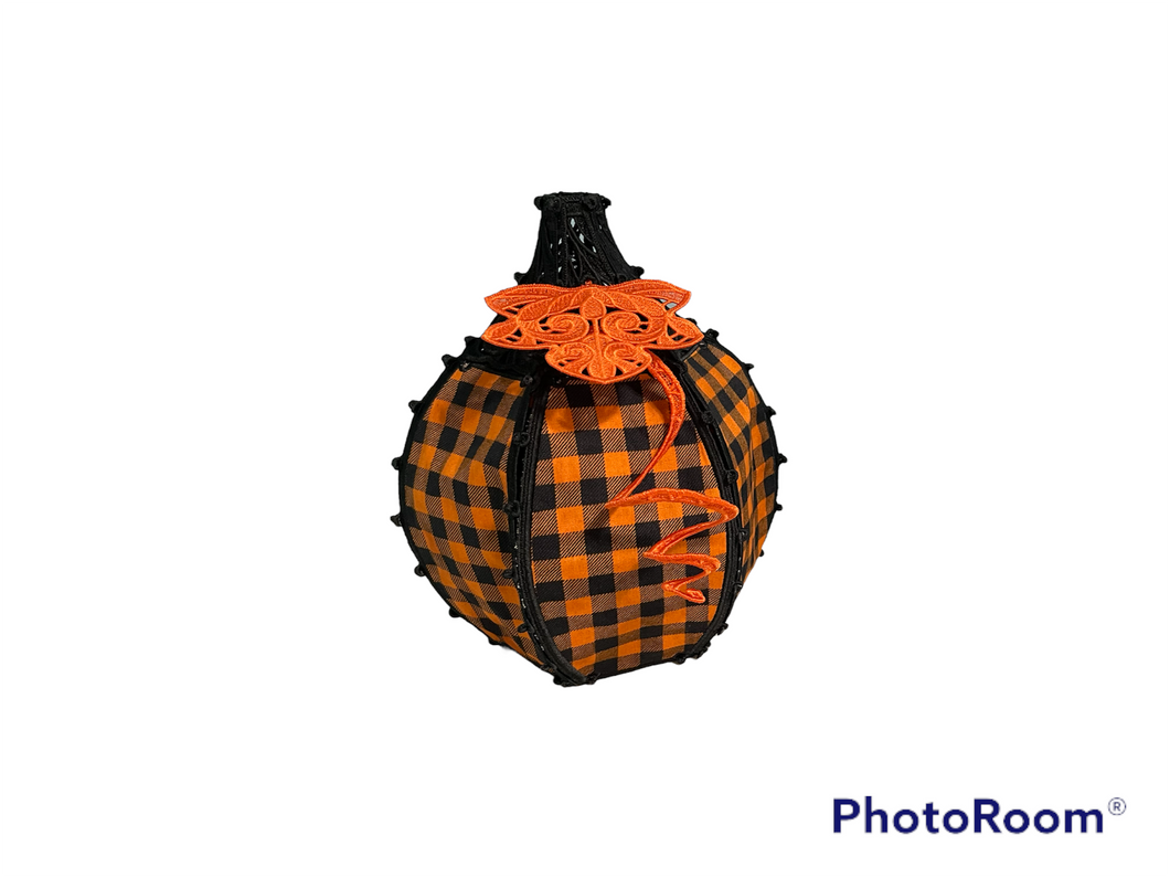 Orange plaid pumpkin