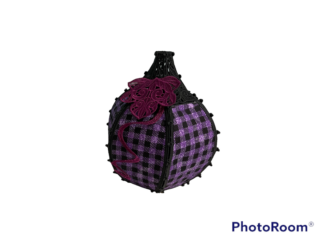 Purple plaid pumpkin