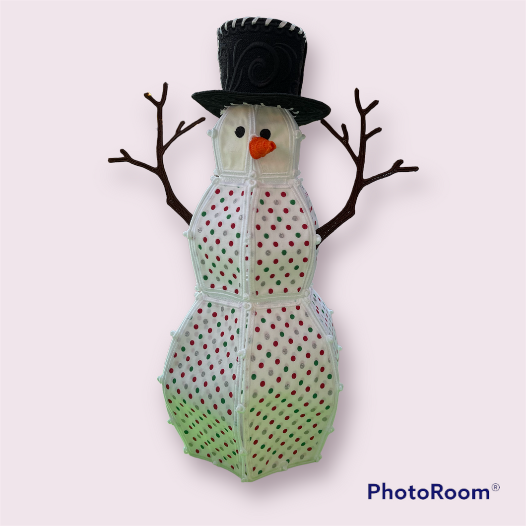 Polka dot snowman